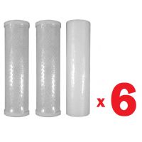 18 pc RO Replacement Pre-Filters PP sediment and carbon FS-3x6