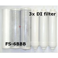 1set 0ppm 6pc Reverse Osmosis RO+3DI Replacement Filters#FS-6BBB
