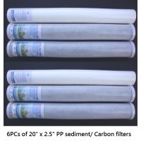 6 pc Replacement Filters 20"x2.5" sediment /carbon combo filters