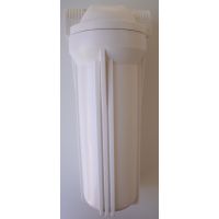White 10" filter Housing with lid 3/4" thread ports (A610W)