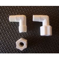 2 units of RO DI 3/8" Tube x 1/4 thread elbow fitting/connector 