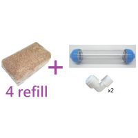 32 OZ refill 0 PPM DI resin + refillable DI cartridge and fittin