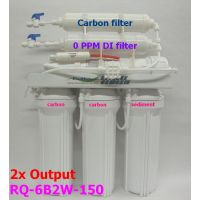 0 ppm Reverse Osmosis 2 OUTPUT RODI WaterFilter RQ-6B2W-150